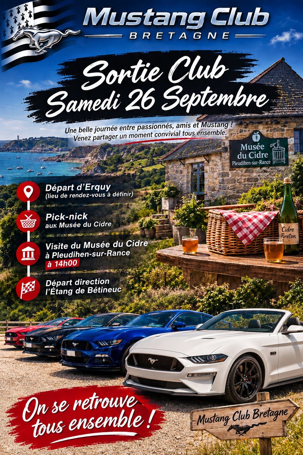 Affiche de la sortie Des Mustang, des Copains & du Cidre